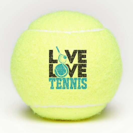Live LIEBE Tennis Aquamarin Tennis Ball (Vorderseite)