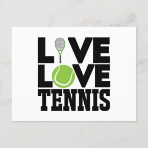 Live-Liebe Tennis Postkarte