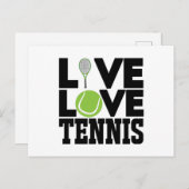 Live-Liebe Tennis Postkarte (Vorne/Hinten)