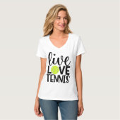 Live Liebe Tennis Women's TShirt (Vorderseite Vollansicht)
