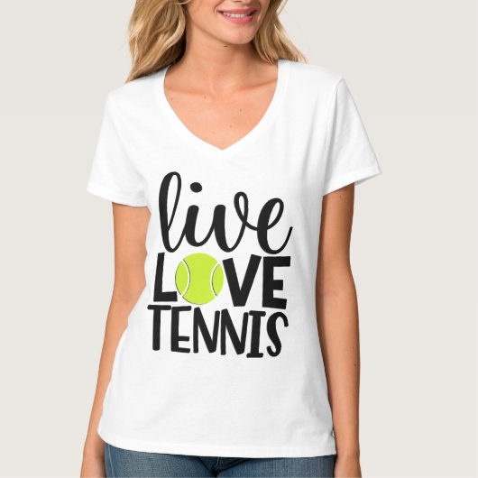 Live Liebe Tennis Women's TShirt (Vorderseite)