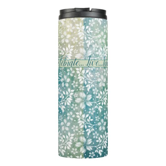 Live..Liebe..Thermal Tumbler lachen Thermosbecher (Rückseite)