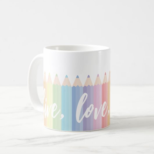 Live-Liebe Unterrichten Personalisierter Lehrer Ta Kaffeetasse (Vorderseite Links)