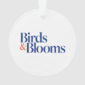 Live. Liebe. Vogel Ornament (Rückseite)