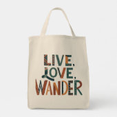 Live, Liebe, Wander - Abenteuer wartet Tasche Lebe (Rückseite)