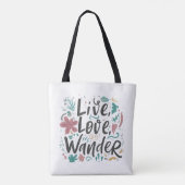 Live, Liebe, Wander - Schulterschluss Tasche (Rückseite)