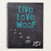 Live Liebe Woof Dog Lover Planer (Vorderseite)