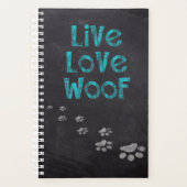 Live-Liebe Woof - Hund Planer (Vorderseite)