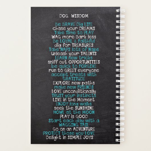 Live-Liebe Woof - Hund Planer (Rückseite)