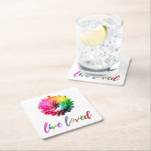 Live-Lieblingspapier-Untersetzer Rechteckiger Pappuntersetzer (Vor Ort)