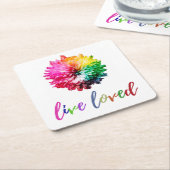 Live-Lieblingspapier-Untersetzer Rechteckiger Pappuntersetzer (angewinkelt)