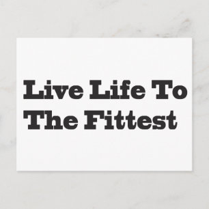 Live-LIfe bis zum Fittest Postkarte