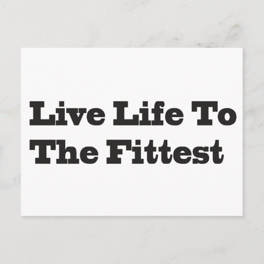 Live-LIfe bis zum Fittest Postkarte (Vorderseite)