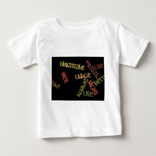 Live Life Große Word Art Baby T-shirt (Vorderseite)