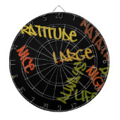 Live Life Große Word Art Dartscheibe (vorne)