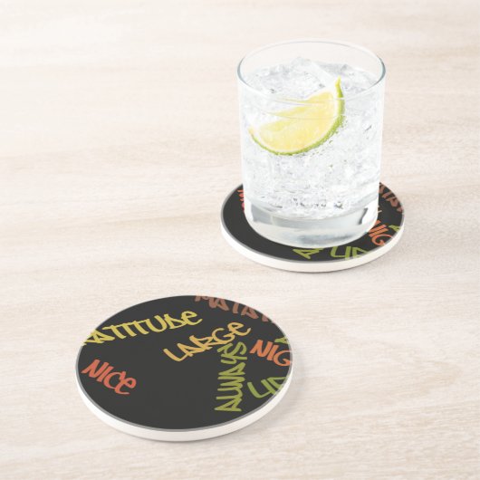 Live Life Große Word Art Getränkeuntersetzer (Seite)