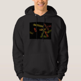 Live Life Große Word Art Hoodie