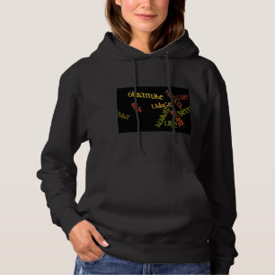 Live Life Große Word Art Hoodie