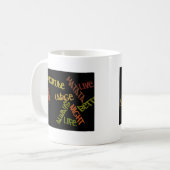 Live Life Große Word Art Kaffeetasse (Vorderseite Links)