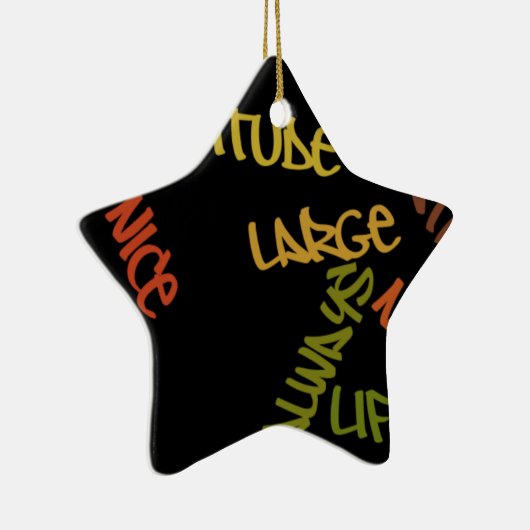 Live Life Große Word Art Keramik Ornament (Rechts)