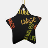 Live Life Große Word Art Keramik Ornament (Links)