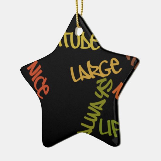 Live Life Große Word Art Keramik Ornament (Links)