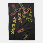 Live Life Große Word Art Küchentuch (Vertikal)