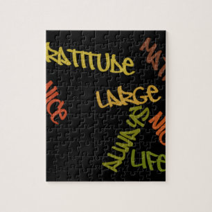 Live Life Große Word Art Puzzle