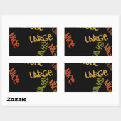 Live Life Große Word Art Rechteckiger Aufkleber (Blatt)