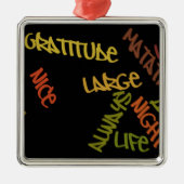 Live Life Große Word Art Silbernes Ornament (Vorne)