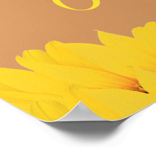 Live Life in Full Bloom Inspiration Zitat Poster (Ecke)