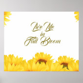 Live Life in Full Bloom Inspiration Zitat Poster (Vorne)