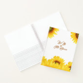 Live Life in Full Bloom Zitat Sonnenblumenschrifts Notizblock (Innenseite)