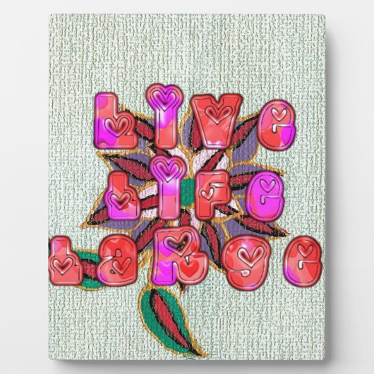 "Live Life Large" Art Print Fotoplatte (Vorderseite)