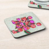 "Live Life Large" Art Print Getränkeuntersetzer (Linke Seite)