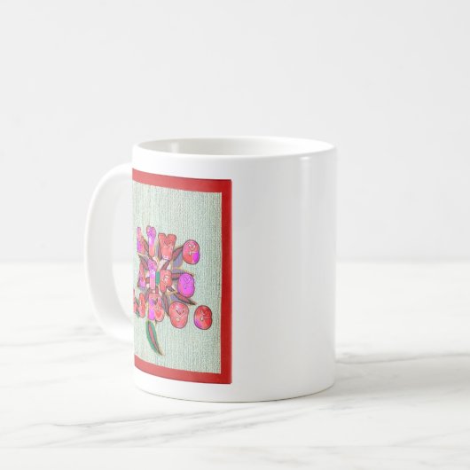 "Live Life Large" Art Print Kaffeetasse (Vorderseite Links)