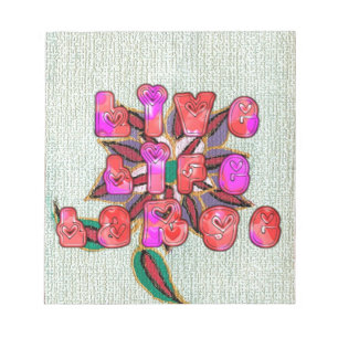 "Live Life Large" Art Print Notizblock