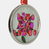 "Live Life Large" Art Print Ornament Aus Metall (Rechts)