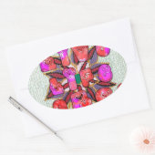 "Live Life Large" Art Print Ovaler Aufkleber (Umschlag)