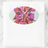 "Live Life Large" Art Print Ovaler Aufkleber (Tasche)