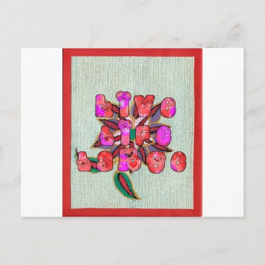 "Live Life Large" Art Print Postkarte (Vorderseite)
