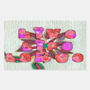 "Live Life Large" Art Print Rechteckiger Aufkleber