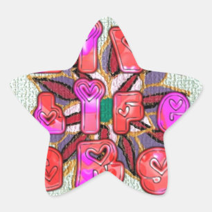 "Live Life Large" Art Print Stern-Aufkleber