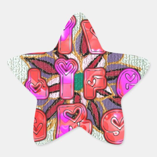 "Live Life Large" Art Print Stern-Aufkleber (Vorderseite)