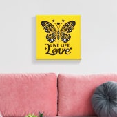 Live Life Liebe Schmetterling Leinwand Kunst, Dich (Insitu (Wohnzimmer))