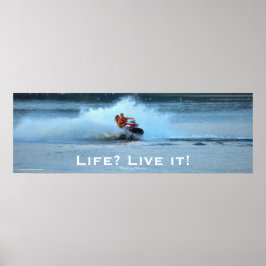 Live Life Motivierend Jet-Ski Sommer Sportart Poster