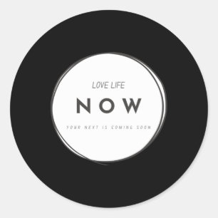Live Life Now-Aufkleber Runder Aufkleber
