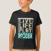 Live Life Play Fußball, Fußball Fan Goalie Moderne T-Shirt (Vorderseite)