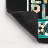 Live Life Play Fußball, Fußballfan Moderner Typo Mousepad (Ecke)