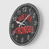 Live Life Stronger Große Wanduhr (Winkel)